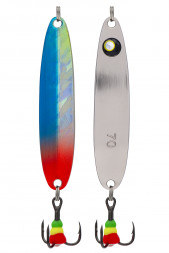 Блесна зимняя Condor 5813, вес 15,0 гр длина 70 мм цвет серебро с глазом/ колотый лед 165#