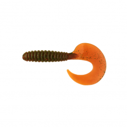 Мягкая приманка Brown Perch Lamprey Машинное масло зеленая шуба UV 110мм 11гр цвет 011 2 шт