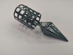 Кормушка Vikfish сербская пуля D30, 90 гр. леска, водоросли