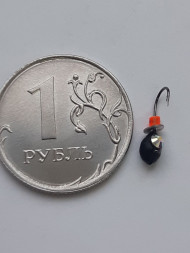 Мормышка вольфрамовая капля 4 с кристаллом Swarovski 821